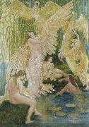 Walter Crane The Swan Maidens oil painting artist